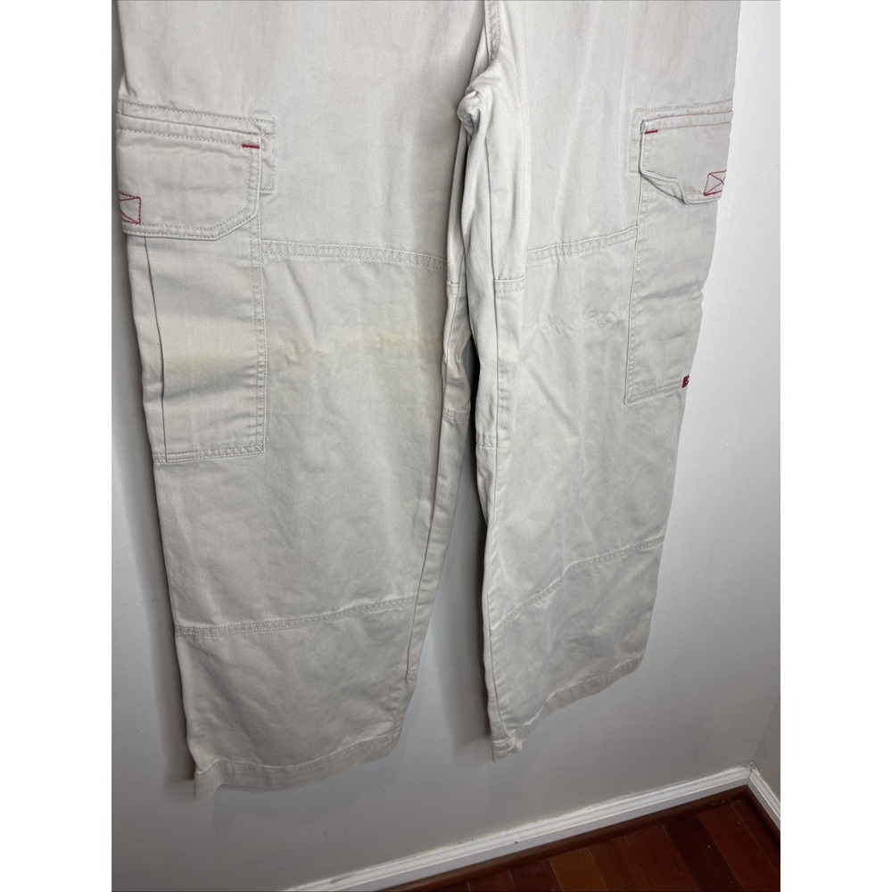 VTG Jnco Jeans Kakhi Wide Leg Cargo Pant Y2K 34W x 32L - Picture 3 of 13